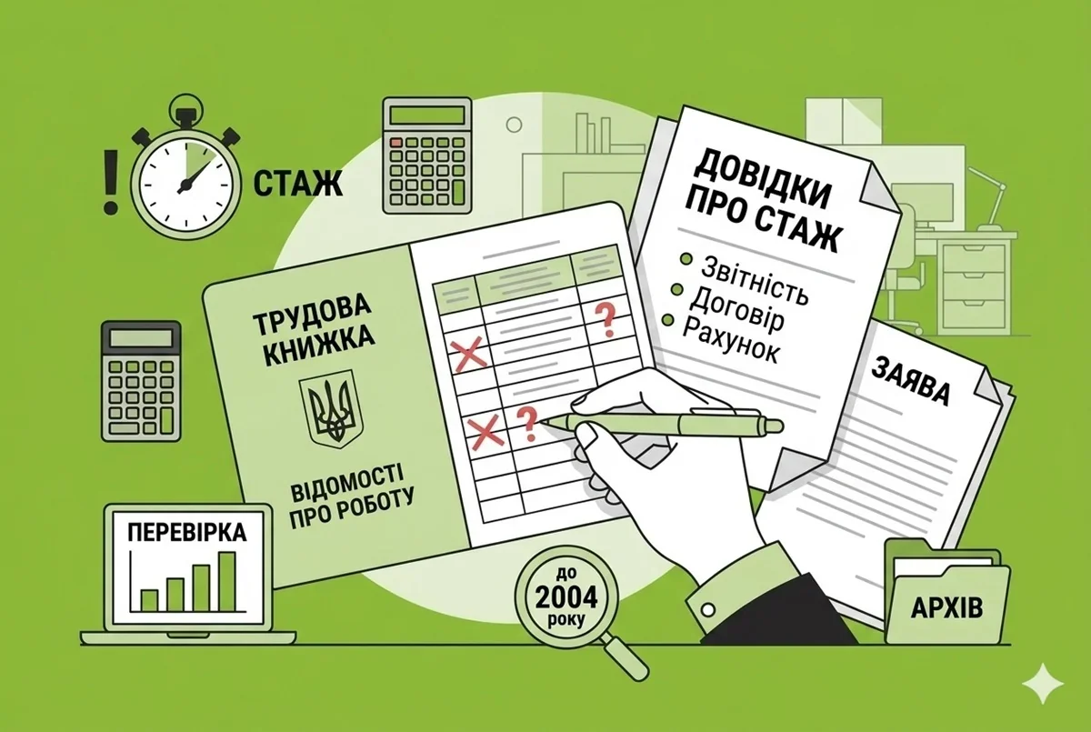 Трудова книжка, довідки про роботу та добувку після 2004 не зараховують до страхового стажу