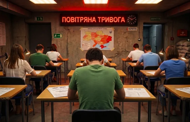 Випускники складають НМТ у підвалі під час повітряної тривоги на Одещині