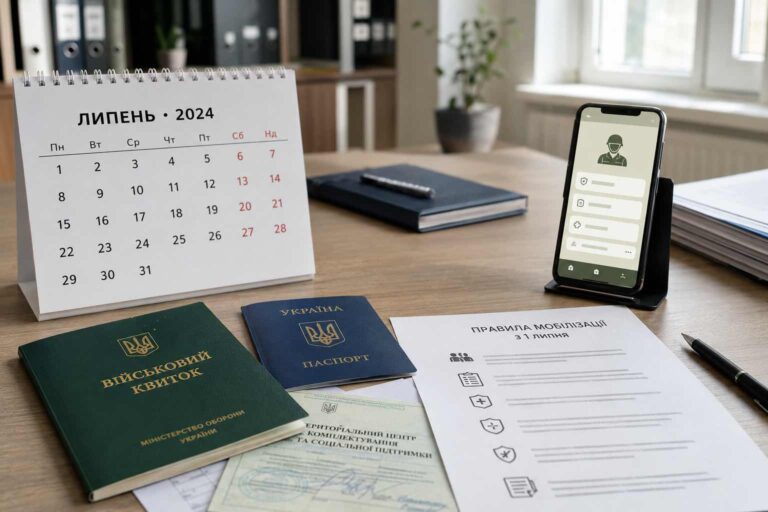 Календар липня 2024 з правилами мобілізації ТЦК та військовим квитком