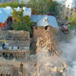 Руйнування будинків у центрі Запоріжжя після удару реактивного Шахеда