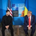 Зеленський і Трамп на зустрічі під час саміту НАТО в Гаазі