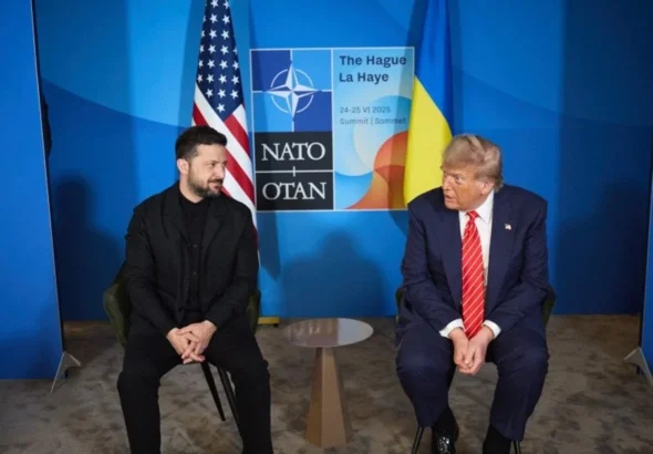 Зеленський і Трамп на зустрічі під час саміту НАТО в Гаазі