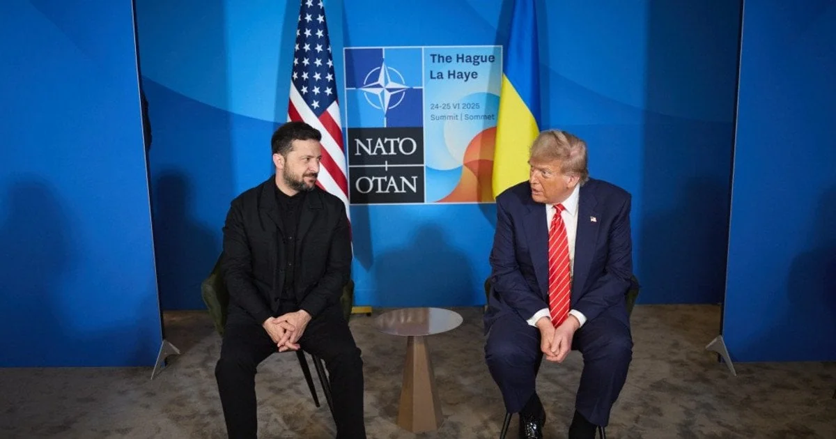 Зеленський і Трамп на зустрічі під час саміту НАТО в Гаазі