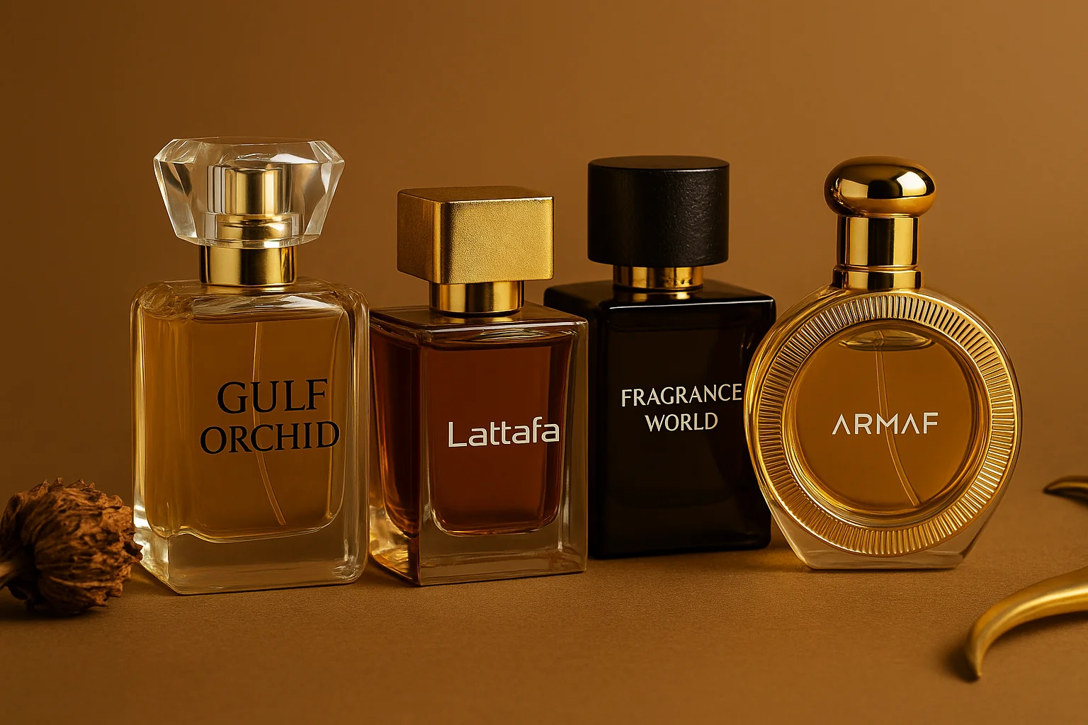 Бюджетні арабські парфуми Lattafa, Armaf та Gulf Orchid у флаконах