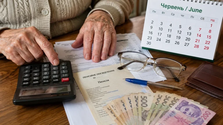 Пенсіонер розраховує доплати до пенсії за документами та калькулятором